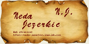 Neda Jezerkić vizit kartica
